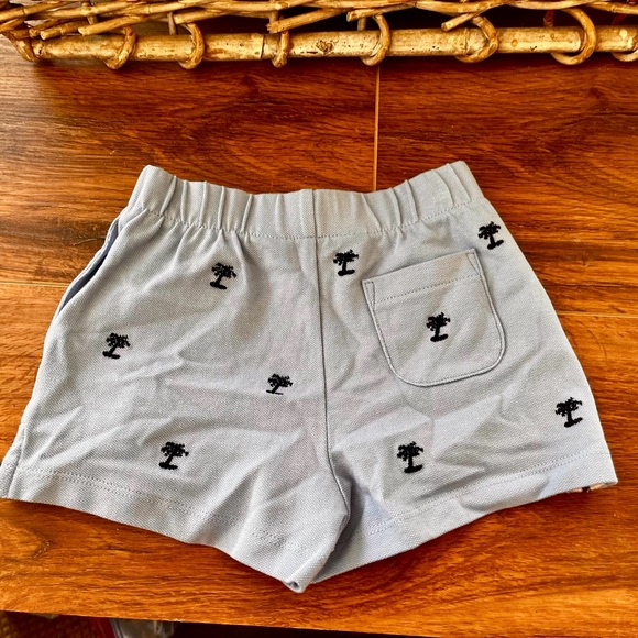 Polo Ralph Lauren girls blue cotton palm tree design shorts. Elastic waist - Picture 2 of 3